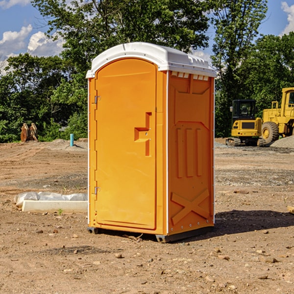 can i customize the exterior of the portable restrooms with my event logo or branding in Steinauer